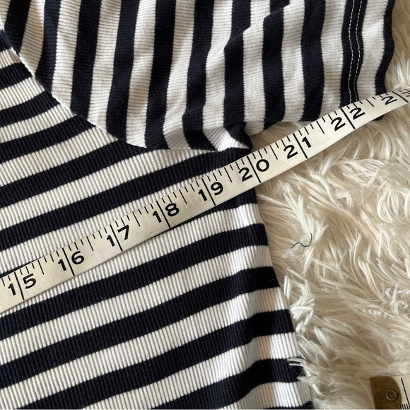 NWT H&M Ribbed Striped Maxi Dress Size M Minimalist Modern - Picture 9 of 13